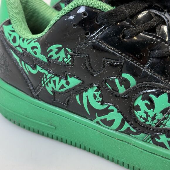 Eternal Artwear Neo Green Eclipse Sneakers Patent Leather Mens 8.5 Shoes Blk GUC main image 16